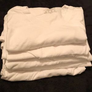 6 white fruit of the loom under shirts